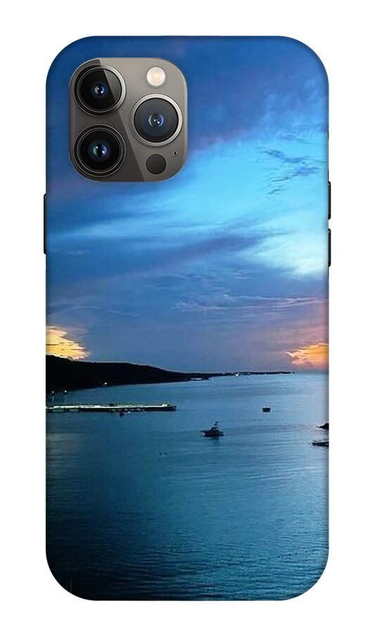 Vibrant Sunset Over Calm Waters - Phone Case