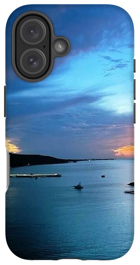 Vibrant Sunset Over Calm Waters - Phone Case