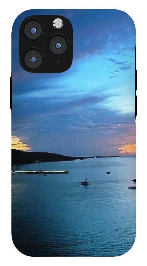 Vibrant Sunset Over Calm Waters - Phone Case