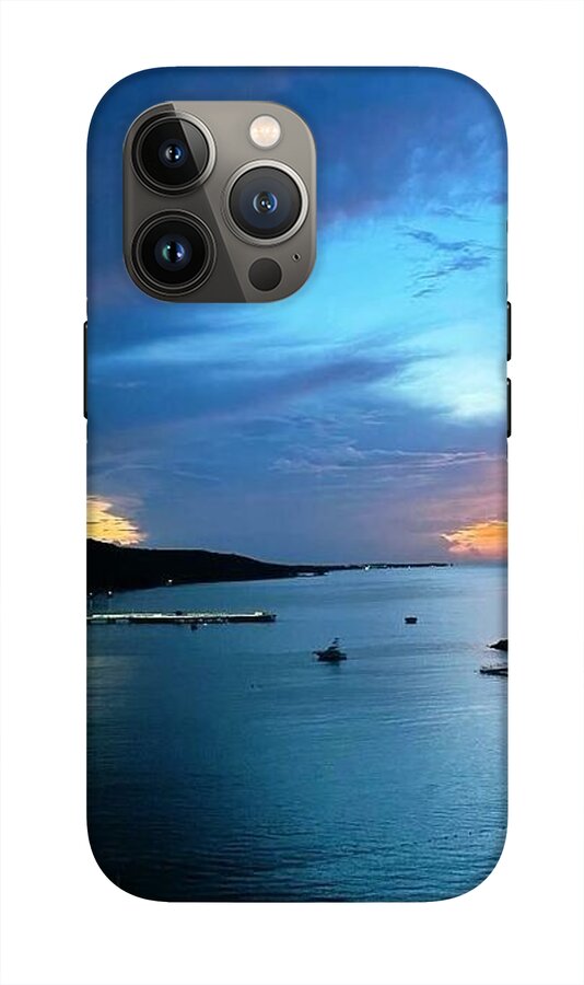 Vibrant Sunset Over Calm Waters - Phone Case