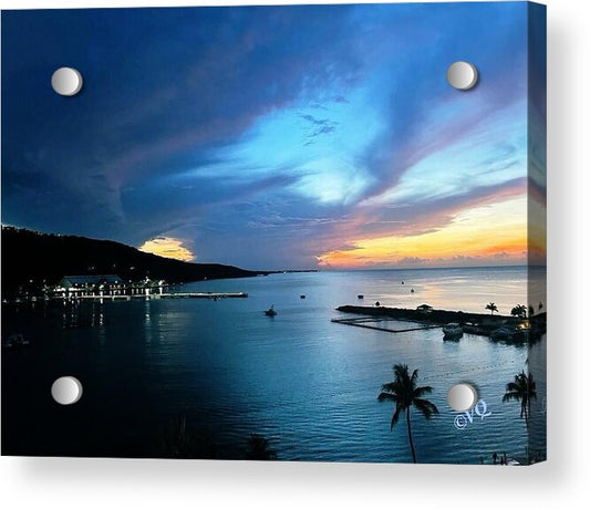 Vibrant Sunset Over Calm Waters - Acrylic Print