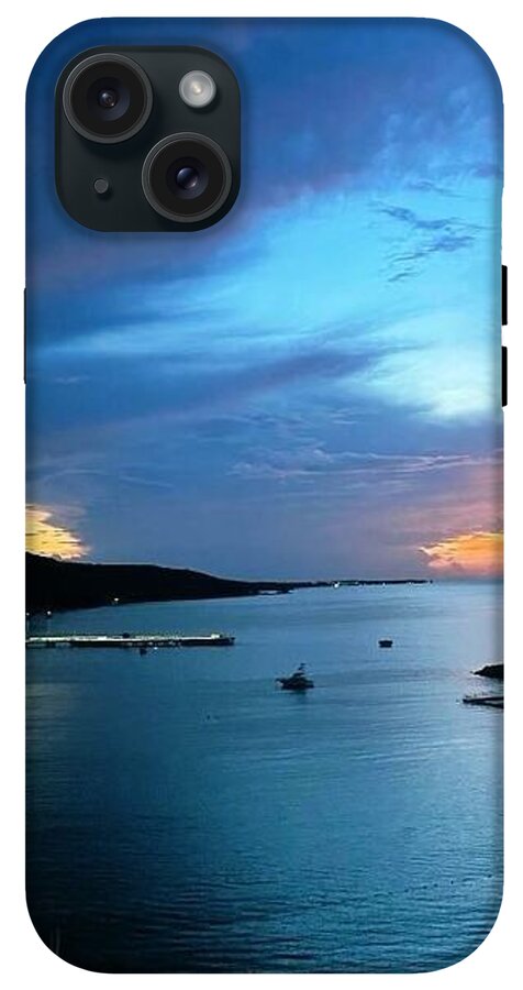 Vibrant Sunset Over Calm Waters - Phone Case