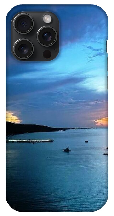 Vibrant Sunset Over Calm Waters - Phone Case