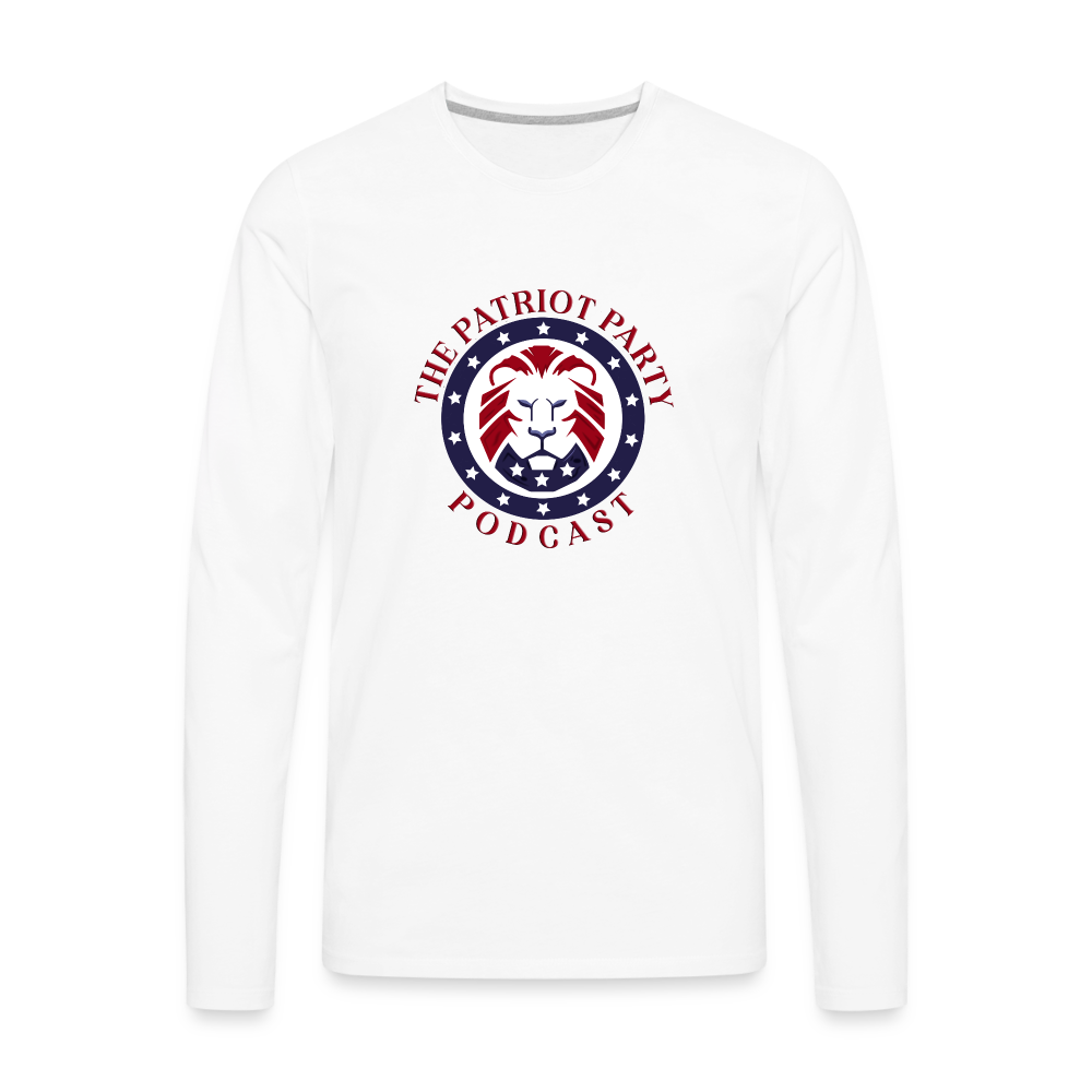 Men's TPPP Official Logo Premium Long Sleeve T-Shirt - white