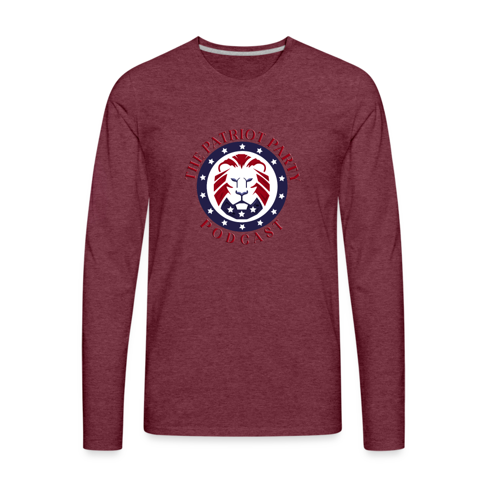 Men's TPPP Official Logo Premium Long Sleeve T-Shirt - heather burgundy