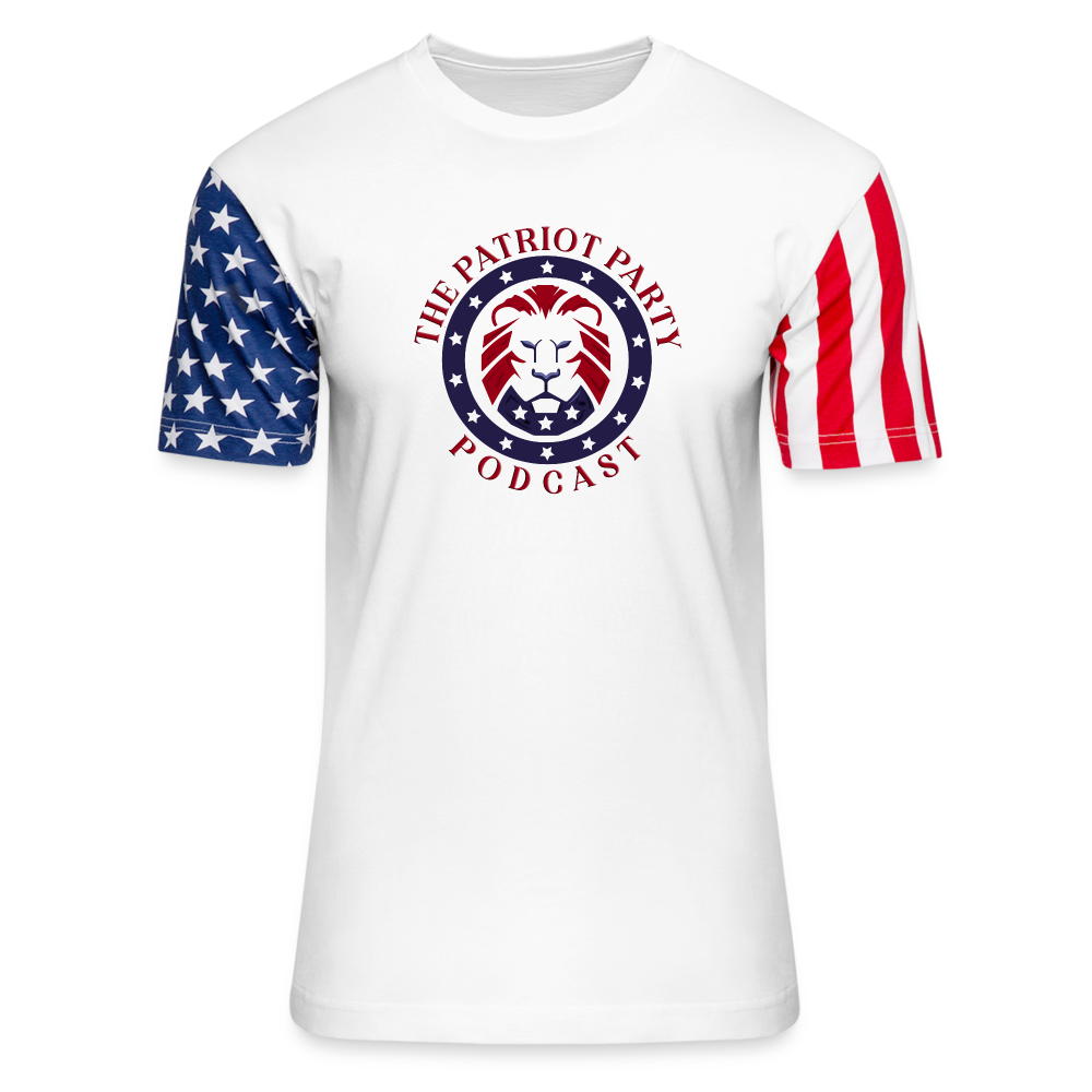 Adult Stars & Stripes TPPP Official Logo T-Shirt | LAT Code Five™ 3976 - white