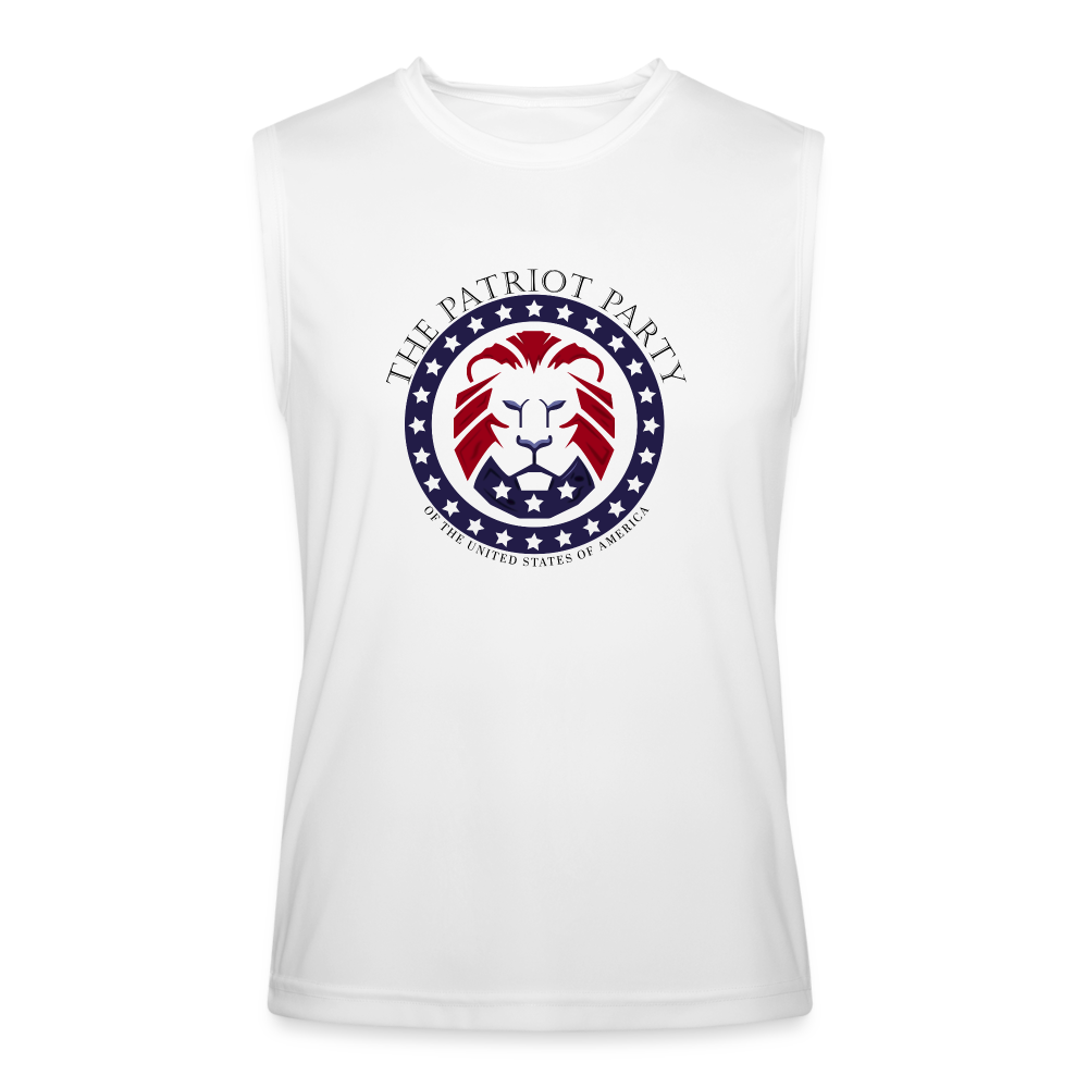 TPPP Original Logo Men’s Performance Sleeveless Shirt - white