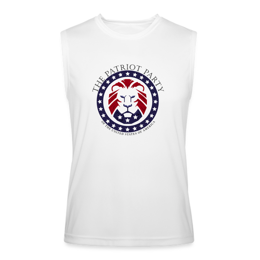 TPPP Original Logo Men’s Performance Sleeveless Shirt - white